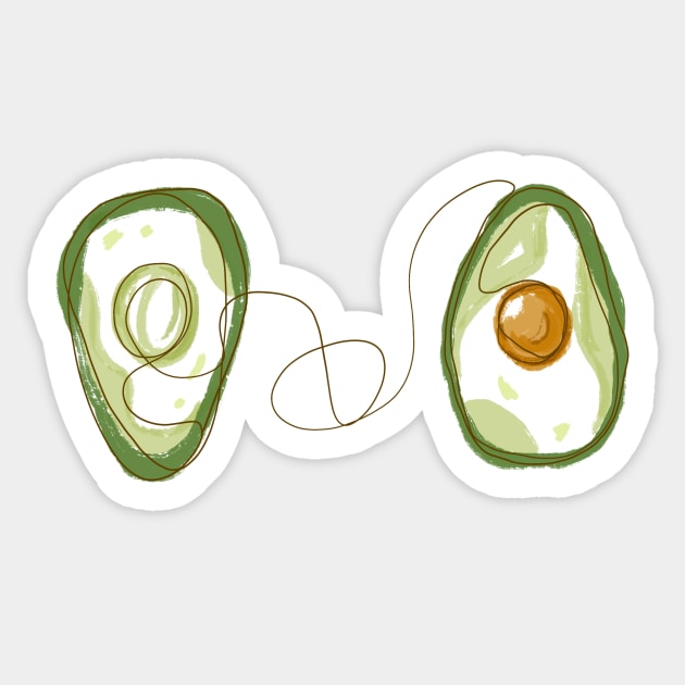 Funny Avocado Sticker by thecolddots